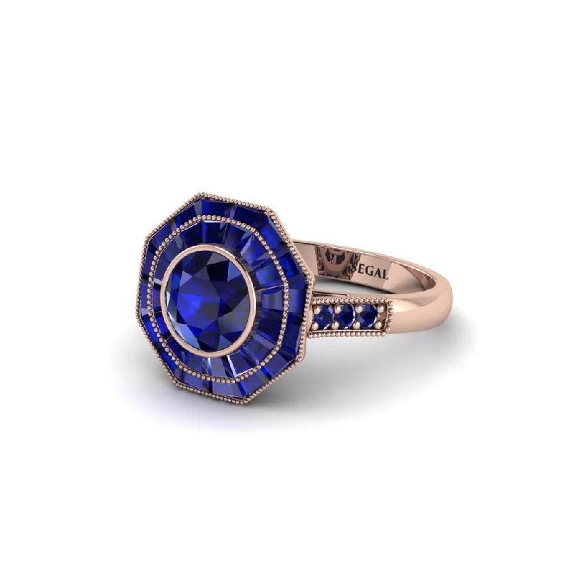 engagement-marquise-cut-rose-gold-ring-Sapphire Radiant Majesty Engagement Ring - Francesca No. 74