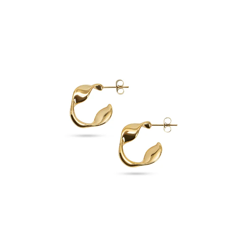 ladies-minimalist-rose-gold-earrings-THE TWIST FIGURE EARRING STUDS