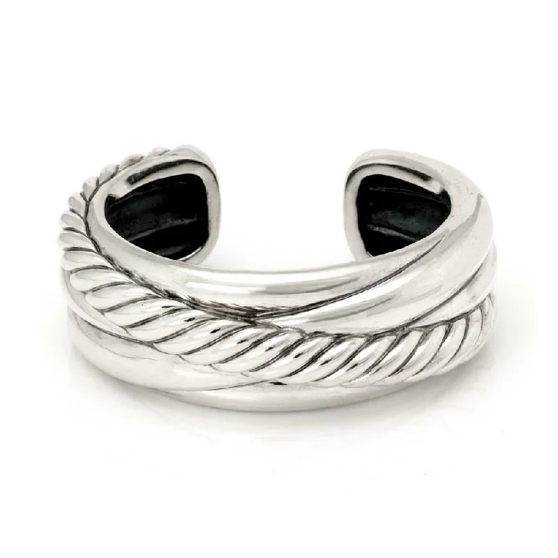 Ladies bracelets for lazy days -David Yurman Cable Crossover Wide Cuff Bracelet