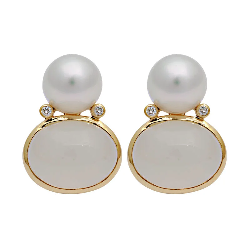 ladies-rose-gold-huggie-earrings-Earrings-Moonstone, South Sea Pearl and Diamond