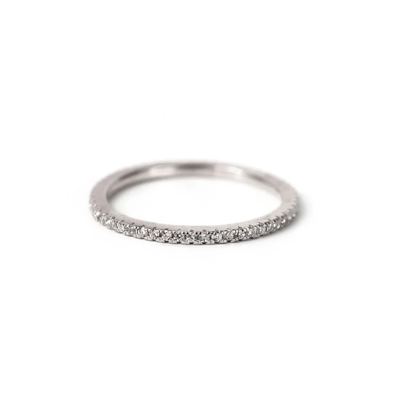 ladies-platinum-unique-rings-Pavé Eternity Ring