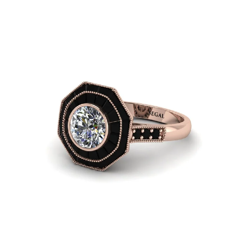 engagement-marquise-cut-rose-gold-ring-Diamond Radiant Majesty Engagement Ring - Francesca No. 32