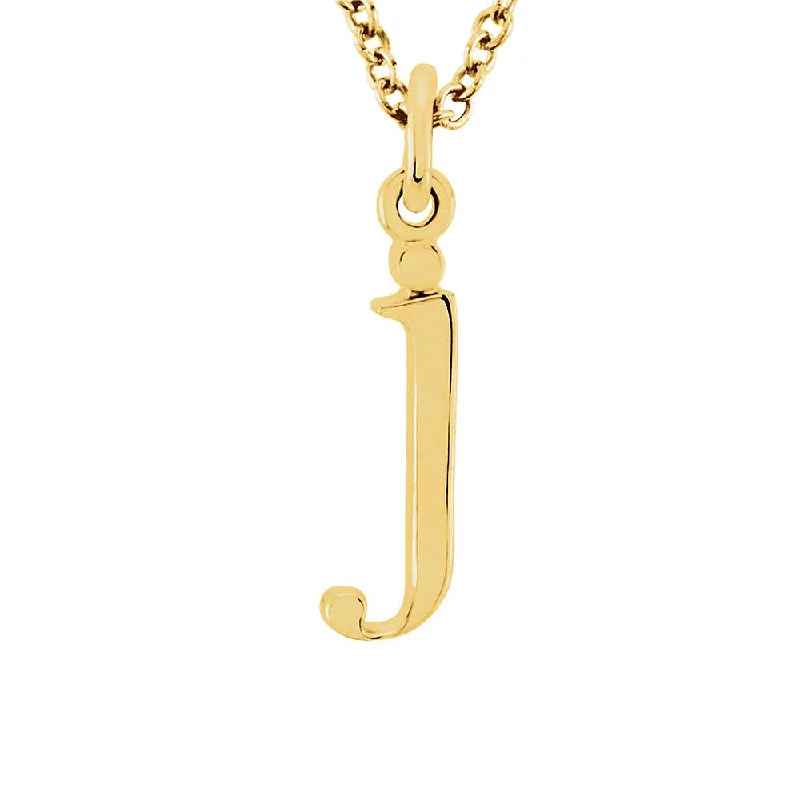 Ladies necklaces for creators -The Abbey Lower Case Initial 'j' Necklace in 14k Yellow Gold, 16 Inch