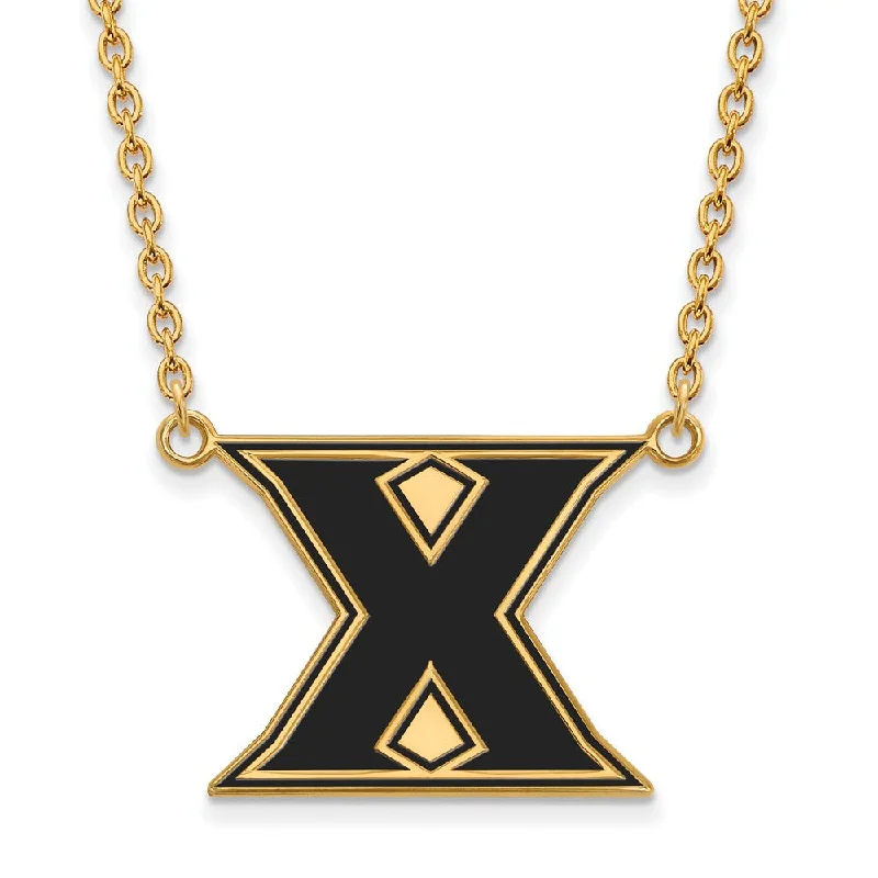 Ladies necklaces fun strands -14k Gold Plated Silver Xavier U Large Enameled 'X' Pendant Necklace