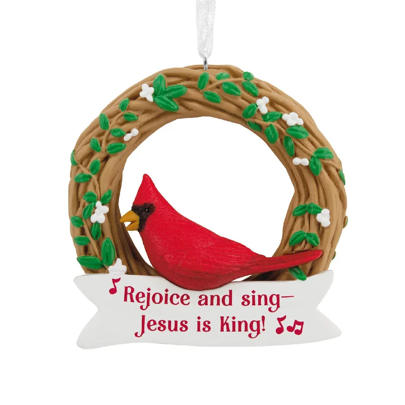 ladies-custom-rose-gold-rings-DaySpring Cardinal on Wreath Hallmark Ornament