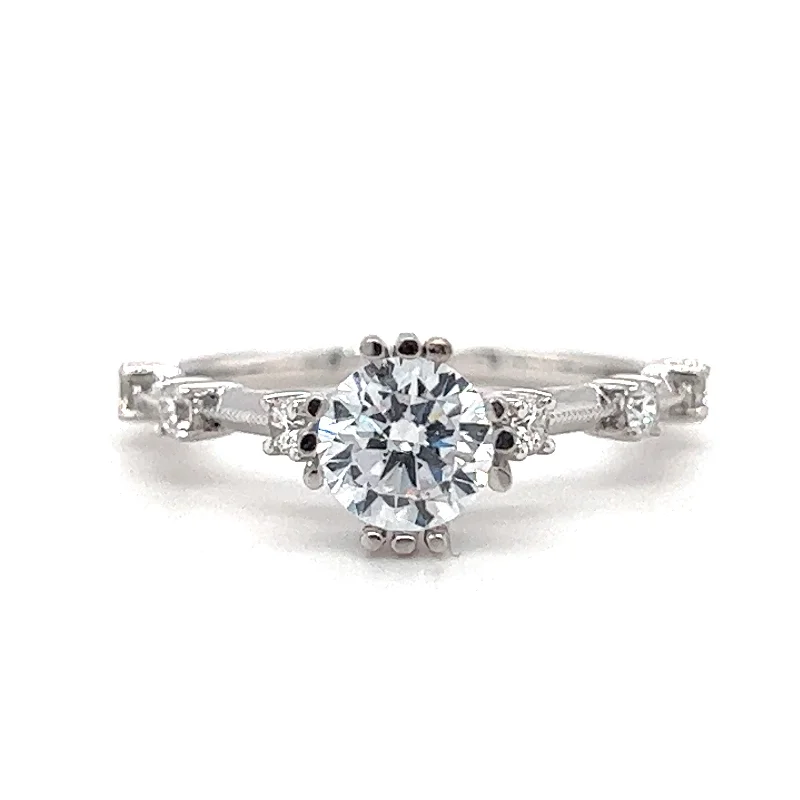 engagement-marquise-cut-platinum-ring-14k White Gold 'Floating' Diamond Engagement Ring by Rego Designs