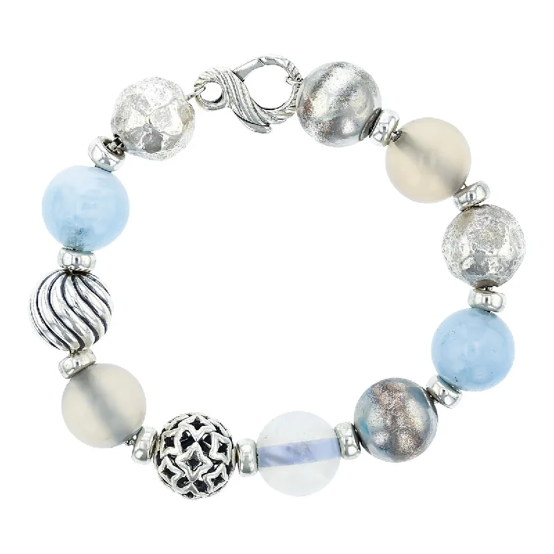 Ladies bracelets for bold spirits -David Yurman Sterling Silver Chalcedony Elements Bracelet