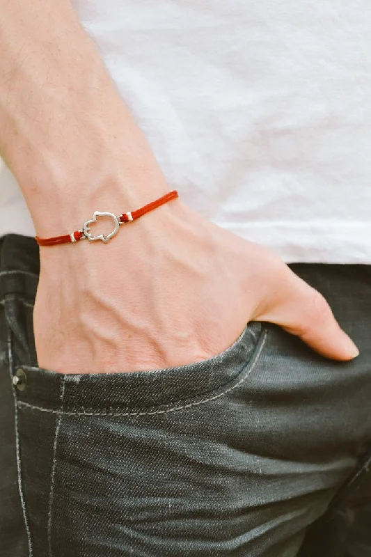 Ladies bracelets with nova charms -Red Kabbalah Hamsa bracelet for men, red string, evil eye protection