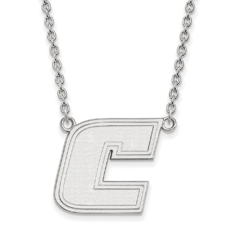 Ladies necklaces retro chains -14k White Gold U of Tennessee at Chattanooga LG Initial C Necklace