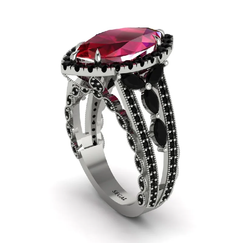 engagement-platinum-bezel-ring-Ruby Majestic Splendor Engagement Ring - Antonella No. 42