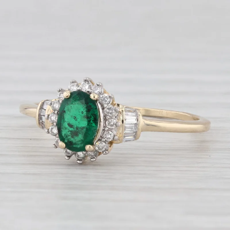 engagement-pear-cut-silver-ring-1ctw Oval Emerald Diamond Halo Ring 10k Yellow Gold Size 9.75 Engagement