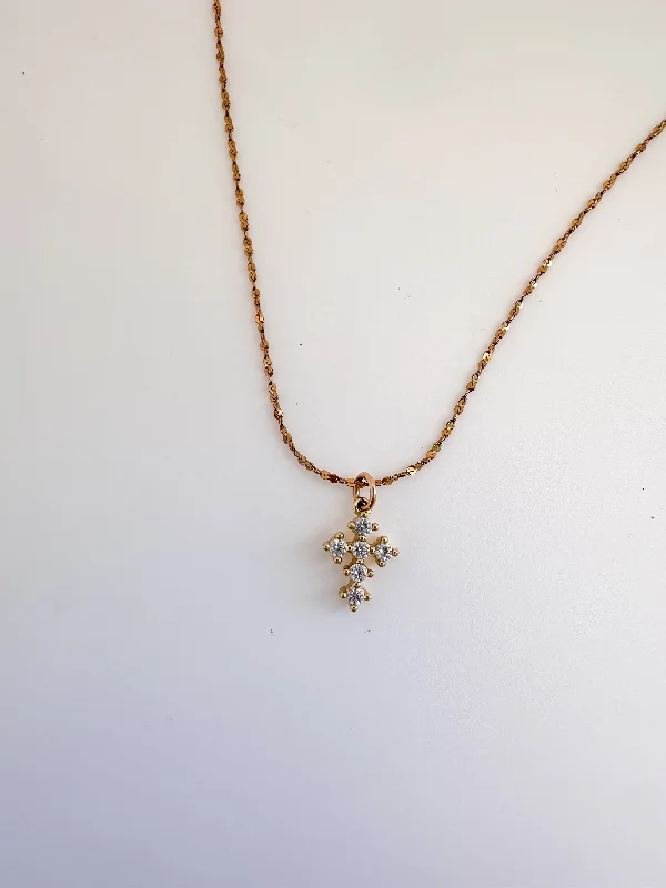 Ladies necklaces for trailblazers -Mini Cross Necklace