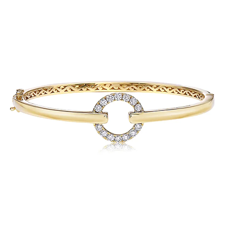 Ladies bracelets for sporty days -Diamond Circle Stacking Bracelet