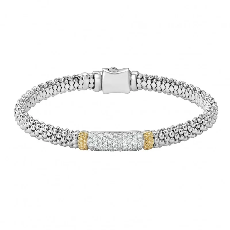 Ladies bracelets with reef charms -Diamond Caviar Bracelet