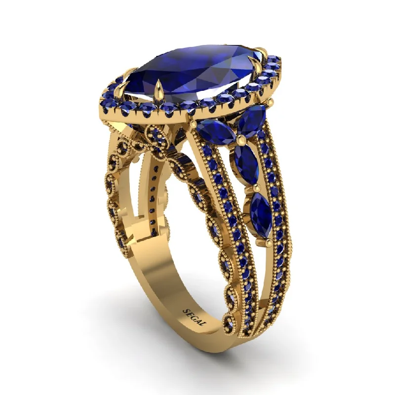 engagement-elegant-sapphire-ring-Sapphire Majestic Splendor Engagement Ring - Antonella No. 73