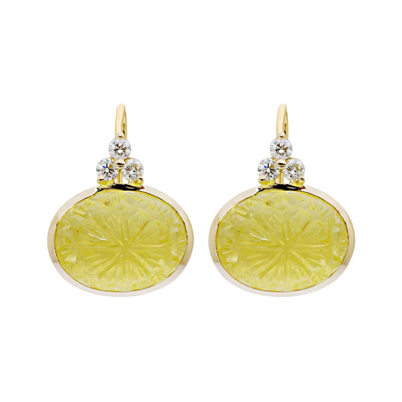 ladies-bridal-tassel-earrings-Earrings-Lemon Quartz and Diamond