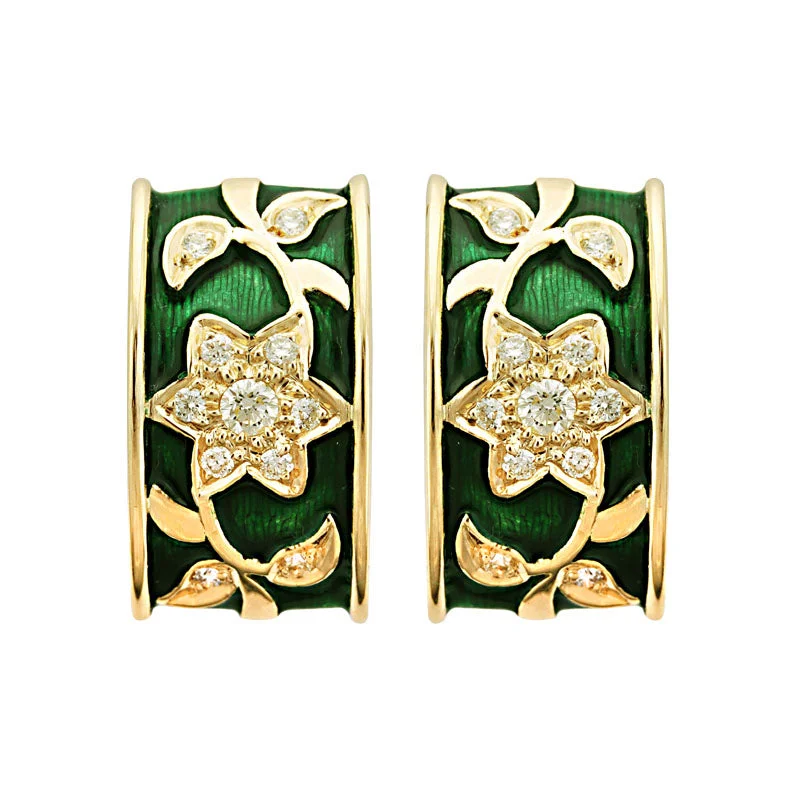 ladies-gemstone-silver-earrings-Earrings-Diamond (Enamel)