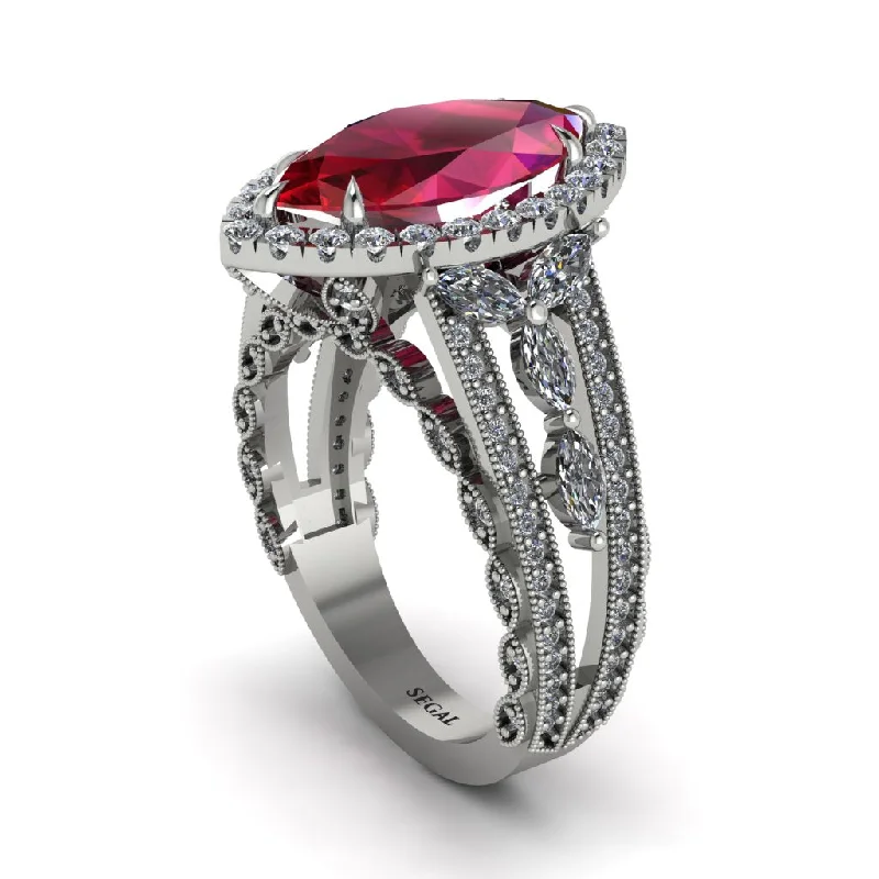 engagement-sapphire-twist-ring-Ruby Majestic Splendor Engagement Ring - Antonella No. 12