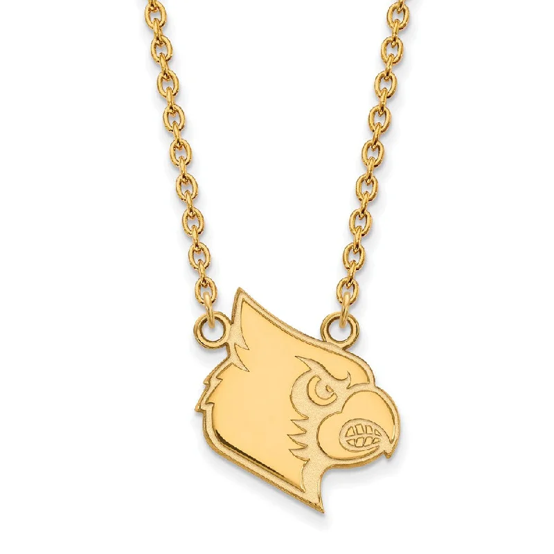 Ladies necklaces with emerald jade -14k Yellow Gold U of Louisville Lg Logo Pendant Necklace