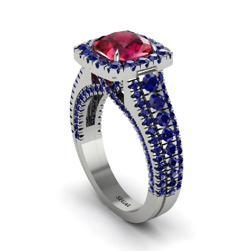 Cushion Cut Ruby Eternal Splendor Engagement Ring - Lorelei No. 72