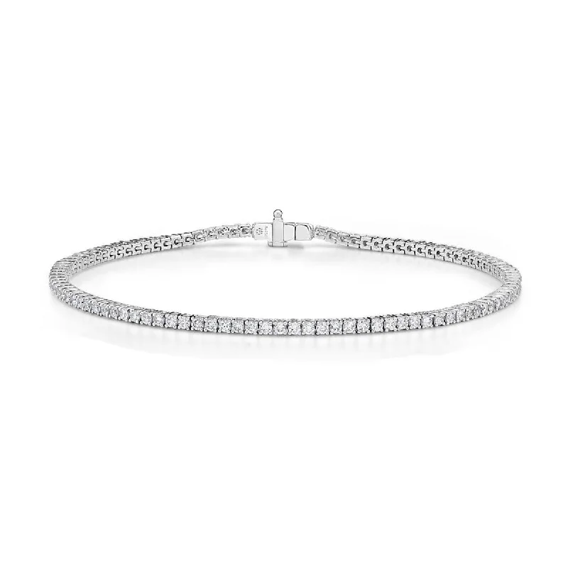 Ladies bracelets trio sets -Diamond Line Tennis Bracelet