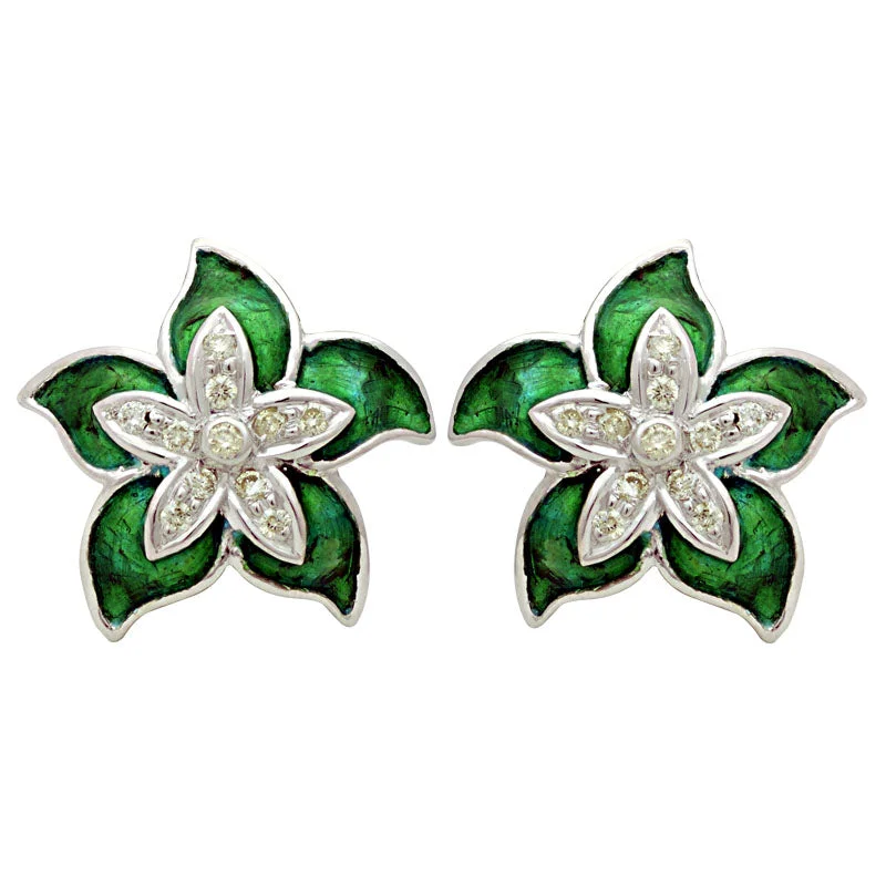 ladies-bohemian-silver-earrings-Earrings-Diamond (Enamel)