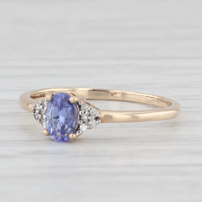 engagement-marquise-cut-rose-gold-ring-0.55ctw Oval Tanzanite Diamond Ring 10k Yellow Gold Size 7.25 Engagement