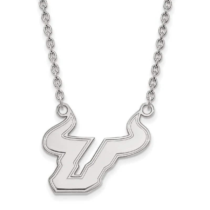 Ladies necklaces statement shine -Sterling Silver South Florida Large Mascot Pendant Necklace