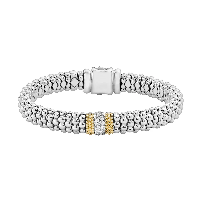 Ladies bracelets for cozy fall -Diamond Caviar Bracelet