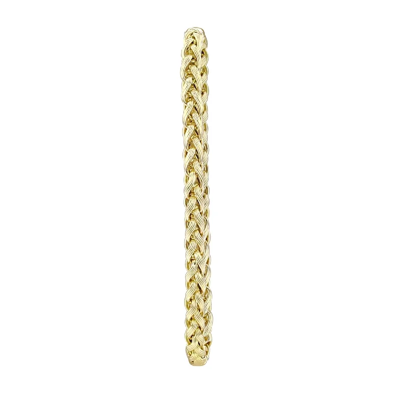 Ladies bracelets with pack charms -7-Inch 14K Yellow Gold Interwoven Bracelet