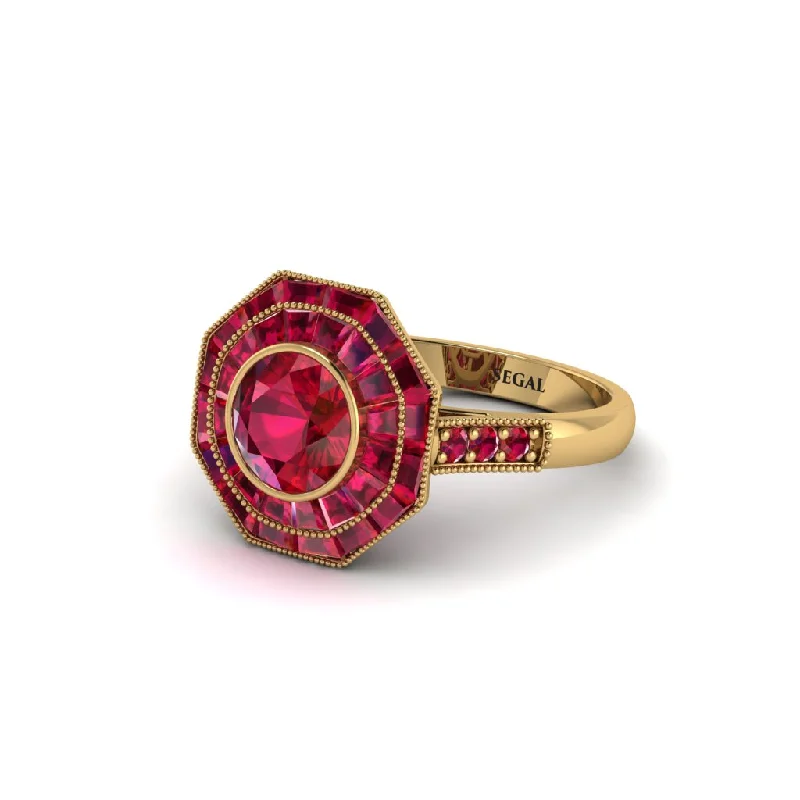 engagement-gold-channel-ring-Ruby Radiant Majesty Engagement Ring - Francesca No. 55