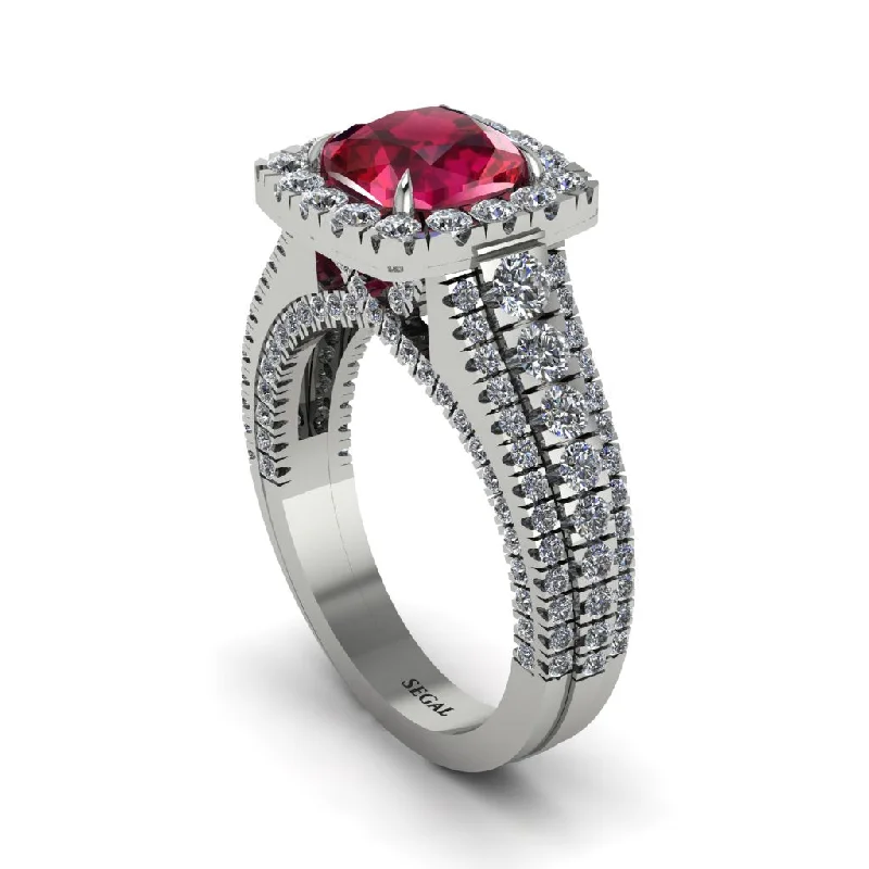 engagement-round-gold-ring-Cushion Cut Ruby Eternal Splendor Engagement Ring - Lorelei No. 12