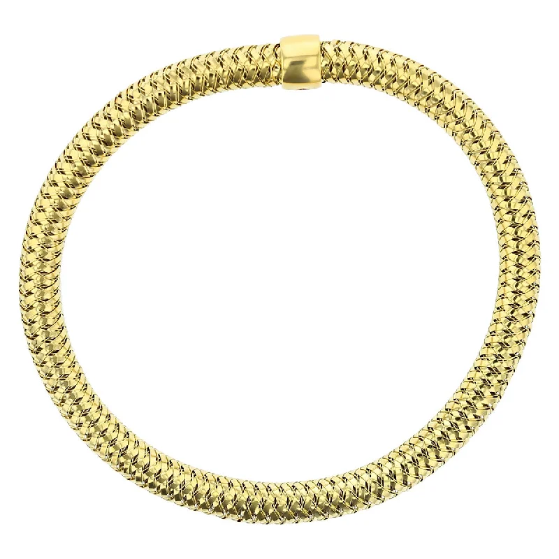 Ladies bracelets with dew charms -18K Yellow Gold Flexible Bracelet