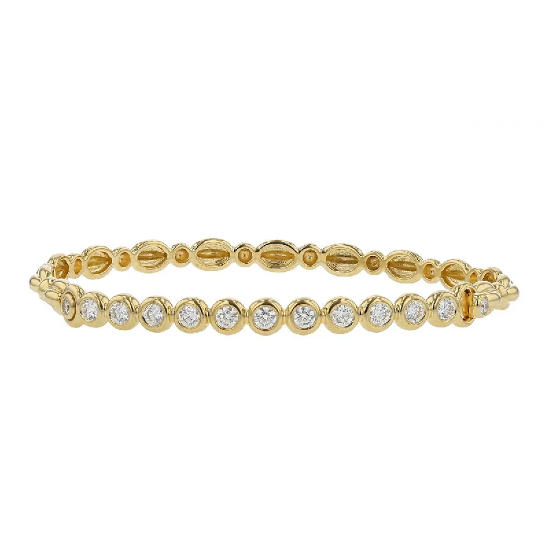 Ladies bracelets with trail charms -18K Yellow Gold Diamond Nutmeg Bracelet