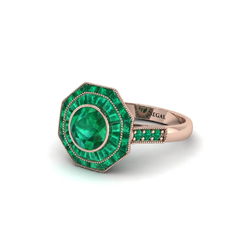 engagement-oval-diamond-ring-Emerald Radiant Majesty Engagement Ring - Francesca No. 20