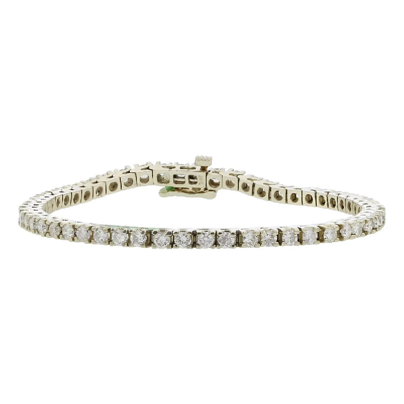 Ladies bracelets with ash shungite -4.00-Carat Diamond 14K Gold Tennis Bracelet