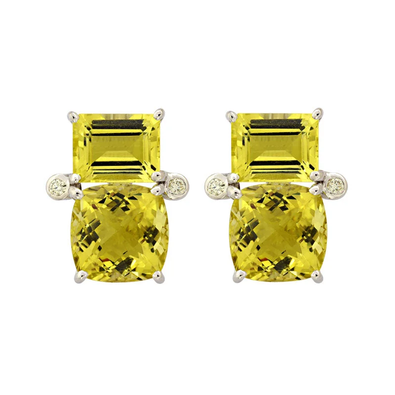 ladies-luxury-gold-earrings-Earrings-Lemon Quartz and Diamond