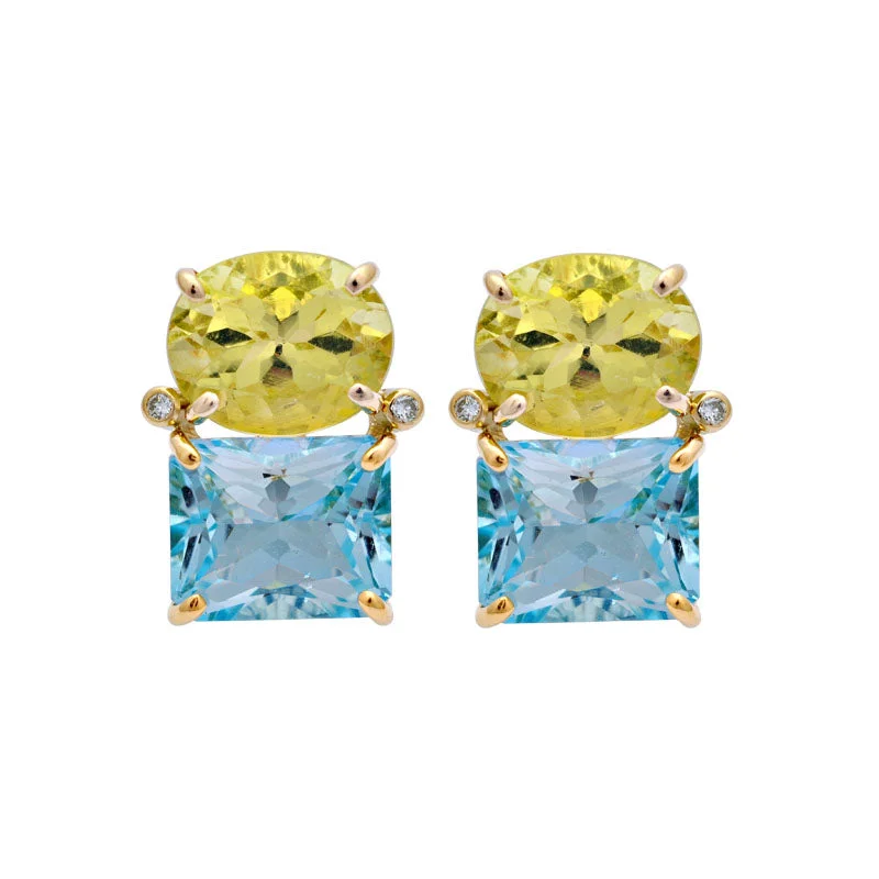 ladies-affordable-diamond-earrings-Earrings-Lemon Quartz, Blue Topaz and Diamond