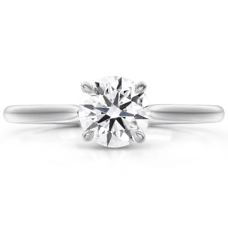 engagement-platinum-filigree-ring-Platinum Classic 4-Prong Solitaire Engagement Ring 1.50ct Round Diamond