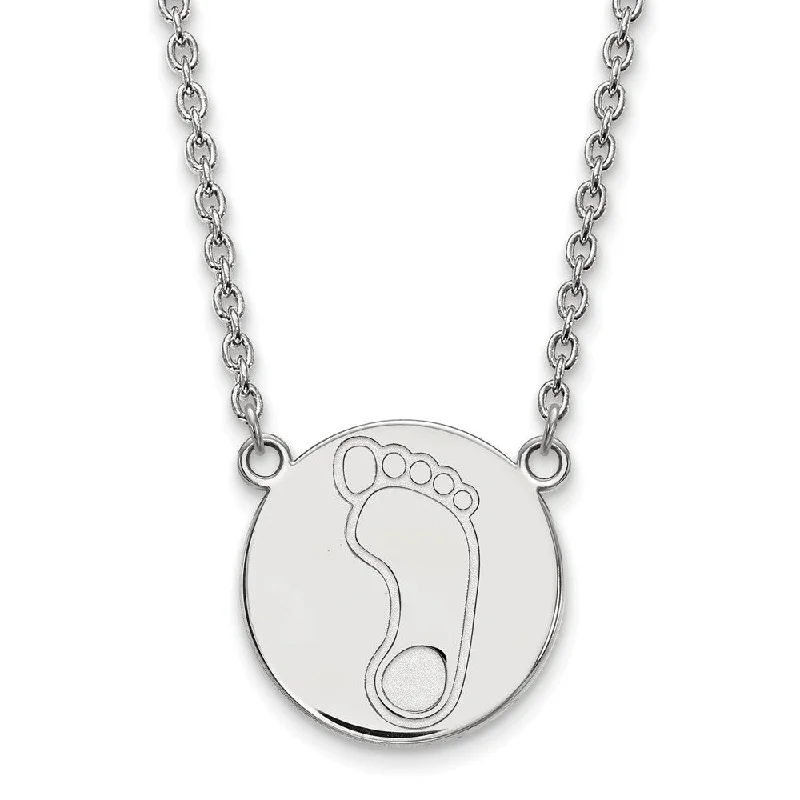 Ladies necklaces fine links -Sterling Silver North Carolina Large Disc Necklace